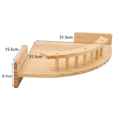 Drewniane Wandkletterbrett dla Kotów z Kratzsäule – Aktywny Element Dekoracyjny, 100 cm x 30 cm, Naturalny Kolor 10