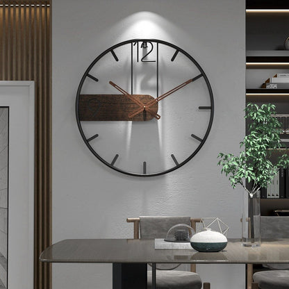 Duży Zegar Ścienny 50 cm, Nowoczesny Zegar na Ścianę do Salonu, Elegancki Metalowy Design 0