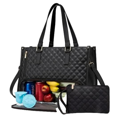 Elegancka Torba na Zakupy 2 w 1 z Izolowaną Komorą – Duża Pojemność i Stylowy Design do Pracy i Podróży 0
