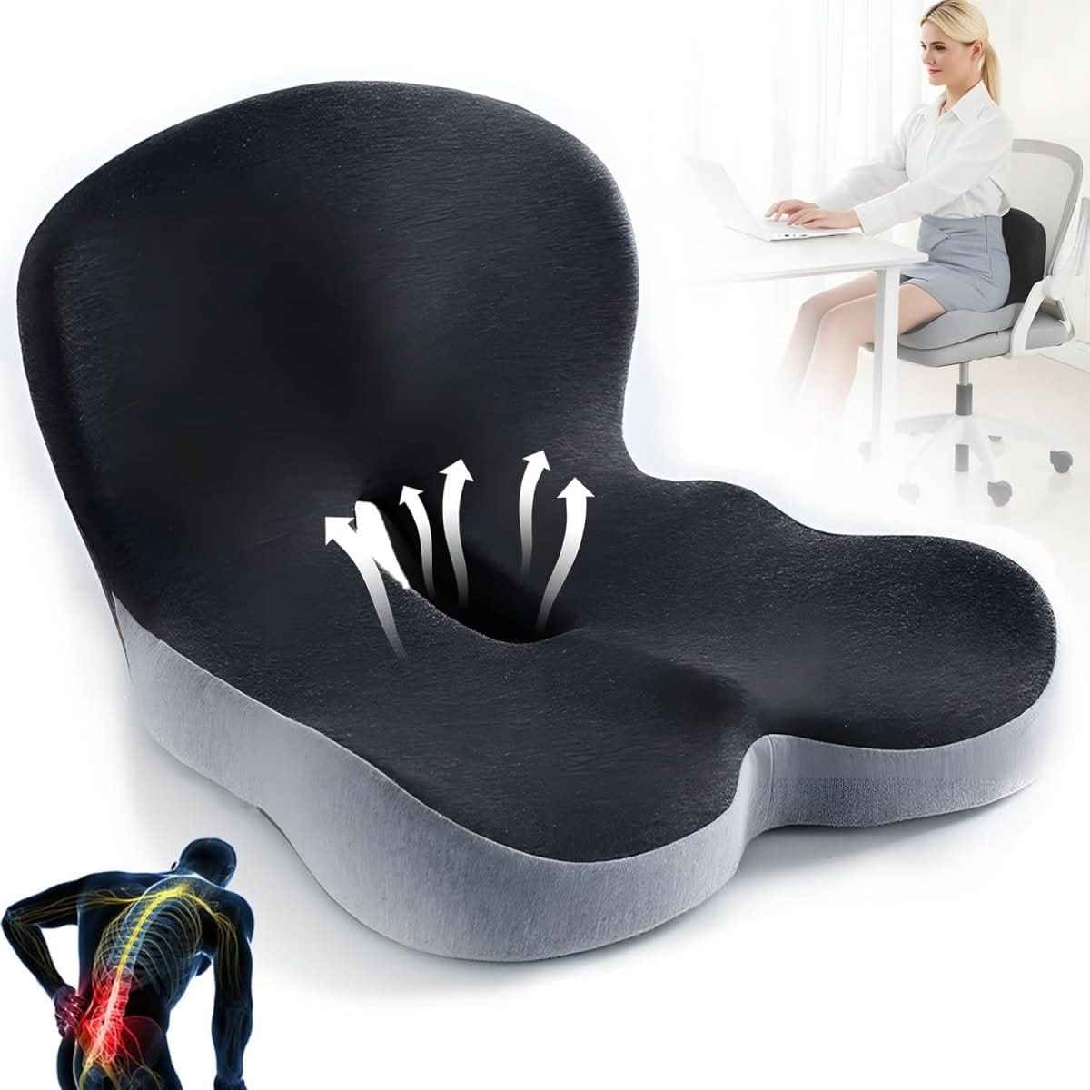 Poduszka memory foam w kolorze ciemnoszarym