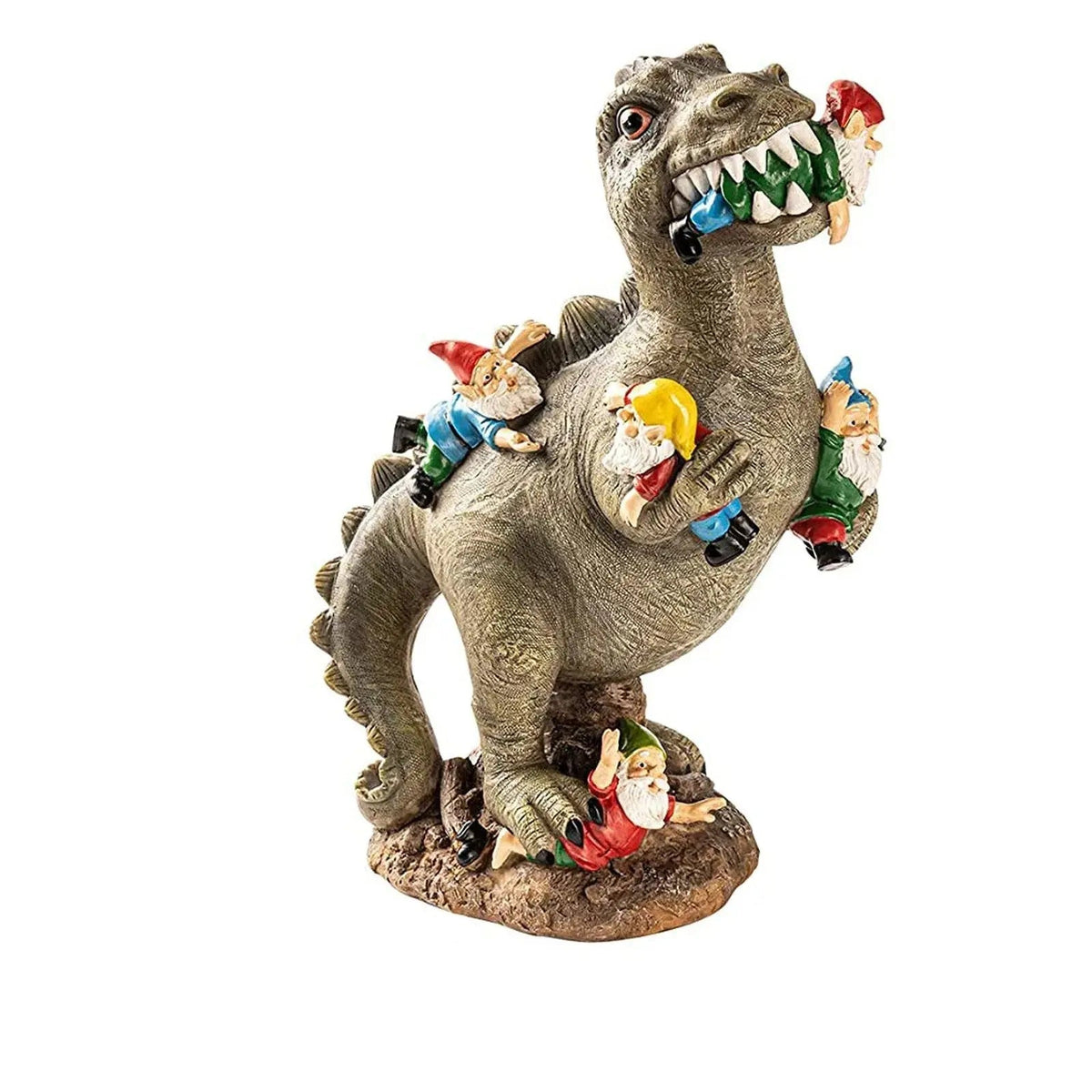 Figurka dekoracyjna do ogrodu Gnomezilla – kolorowy wzór dinozaura, który zapewni wyjątkowe doznania w ogrodzie. 1