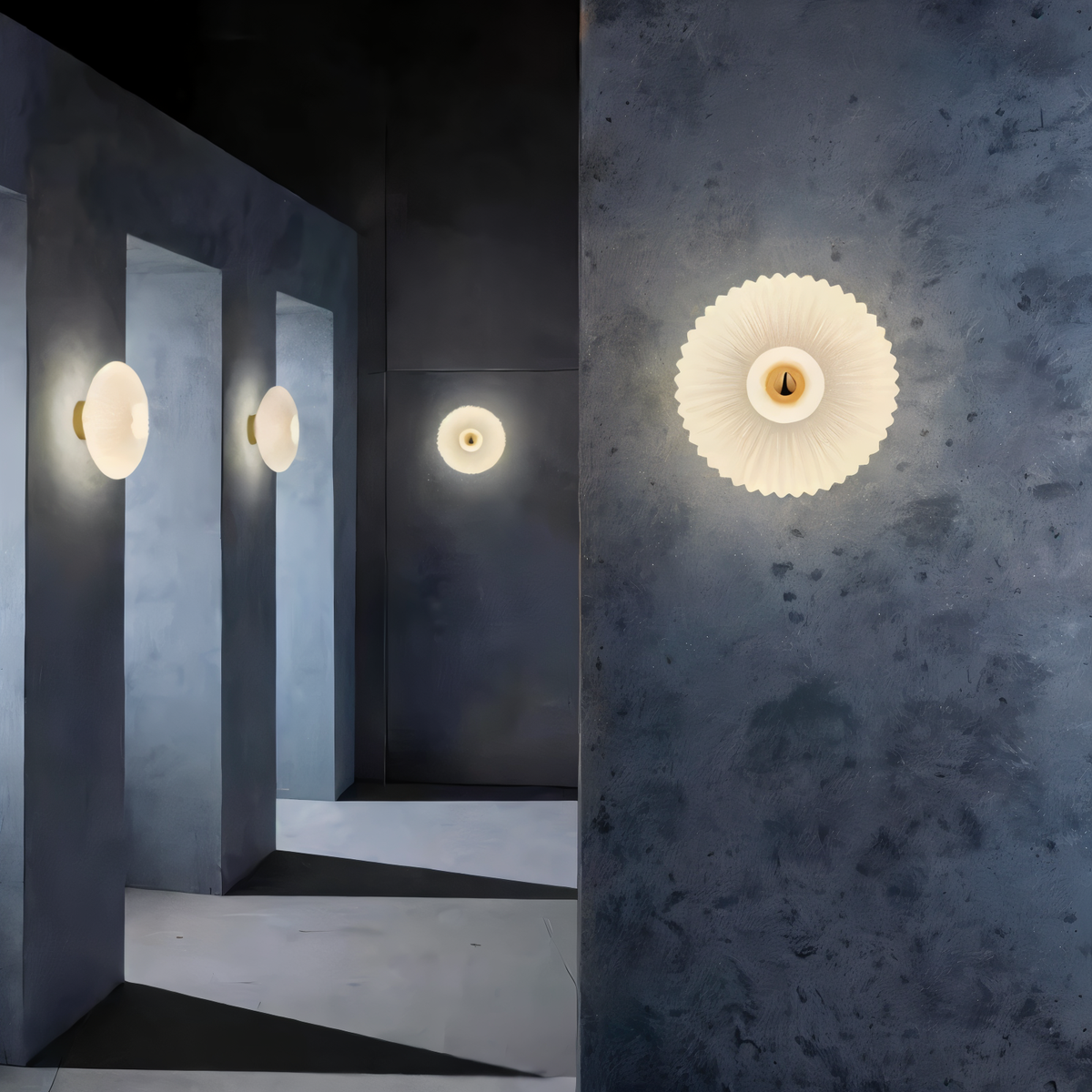 Kinkiet Ścienny LED Enchantaray w Stylu Nordic Bauhaus, Elegancki Falisty Design do Sypialni i Salonu 4