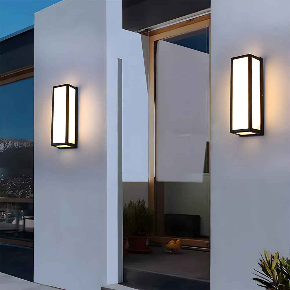 Kinkiet zewnętrzny LED – Wodoodporny, czarny kinkiet ścienny do ogrodu i na taras | Nowoczesny design, energooszczędny 7