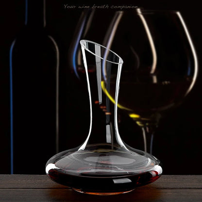 Kryształowa Karafka Elegancka Do Wina – Duża Pojemność 1100ml, Optymalne Napowietrzanie, Doskonały Akcent [karafka do wina] 0