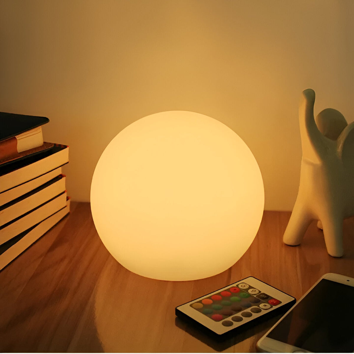 Kula Nowoczesna Lampa Stołowa – Bezprzewodowa i Kolorowa Lampka Nocna do Sypialni i Salonu [lampa stołowa] 4