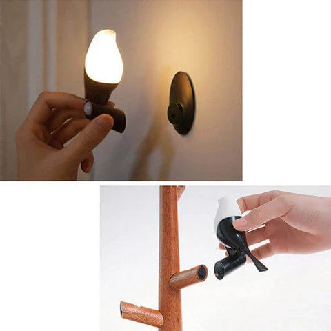 Lampa Stołowa Bezprzewodowa z Drewna – Stylowe Oświetlenie do Salonów z Czujnikiem Ruchu 3