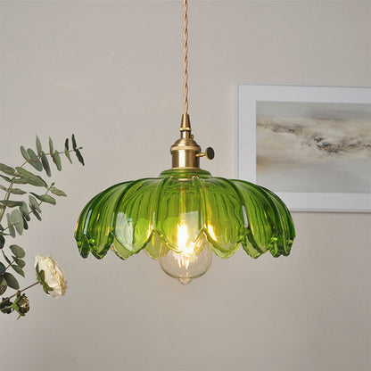 Lampa Wisząca Retro z Przezroczystego Szkła i Miedzianymi Akcentami – Nowoczesna Lampa do Salonów i Jadalni 0