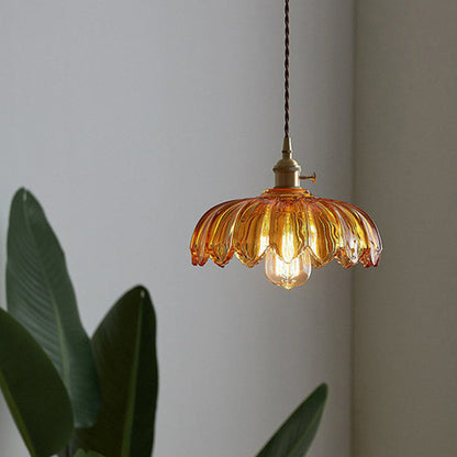 Lampa Wisząca Retro z Przezroczystego Szkła i Miedzianymi Akcentami – Nowoczesna Lampa do Salonów i Jadalni 4