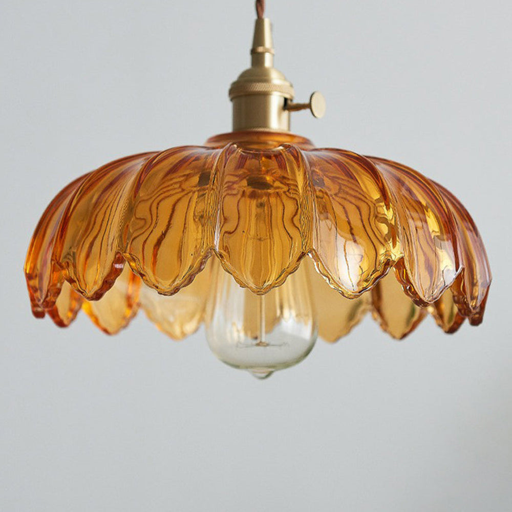 Lampa Wisząca Retro z Przezroczystego Szkła i Miedzianymi Akcentami – Nowoczesna Lampa do Salonów i Jadalni 5