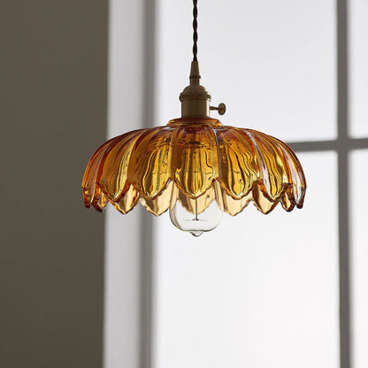 Lampa Wisząca Retro z Przezroczystego Szkła i Miedzianymi Akcentami – Nowoczesna Lampa do Salonów i Jadalni 6