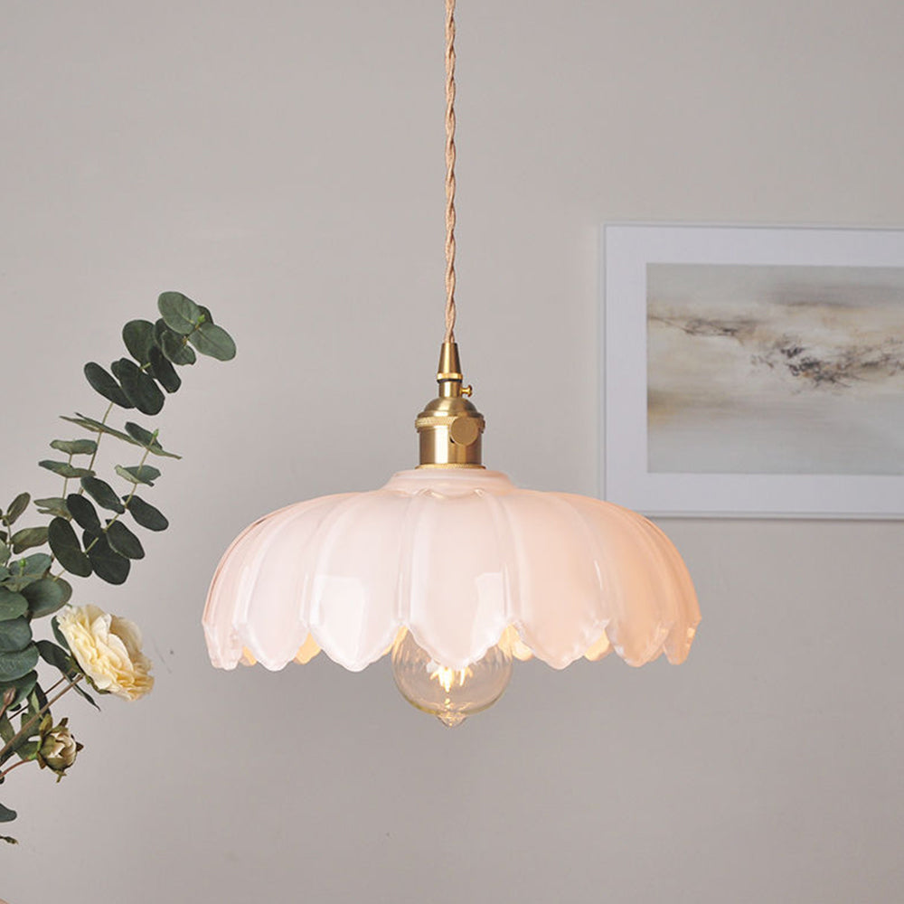 Lampa Wisząca Retro z Przezroczystego Szkła i Miedzianymi Akcentami – Nowoczesna Lampa do Salonów i Jadalni 9