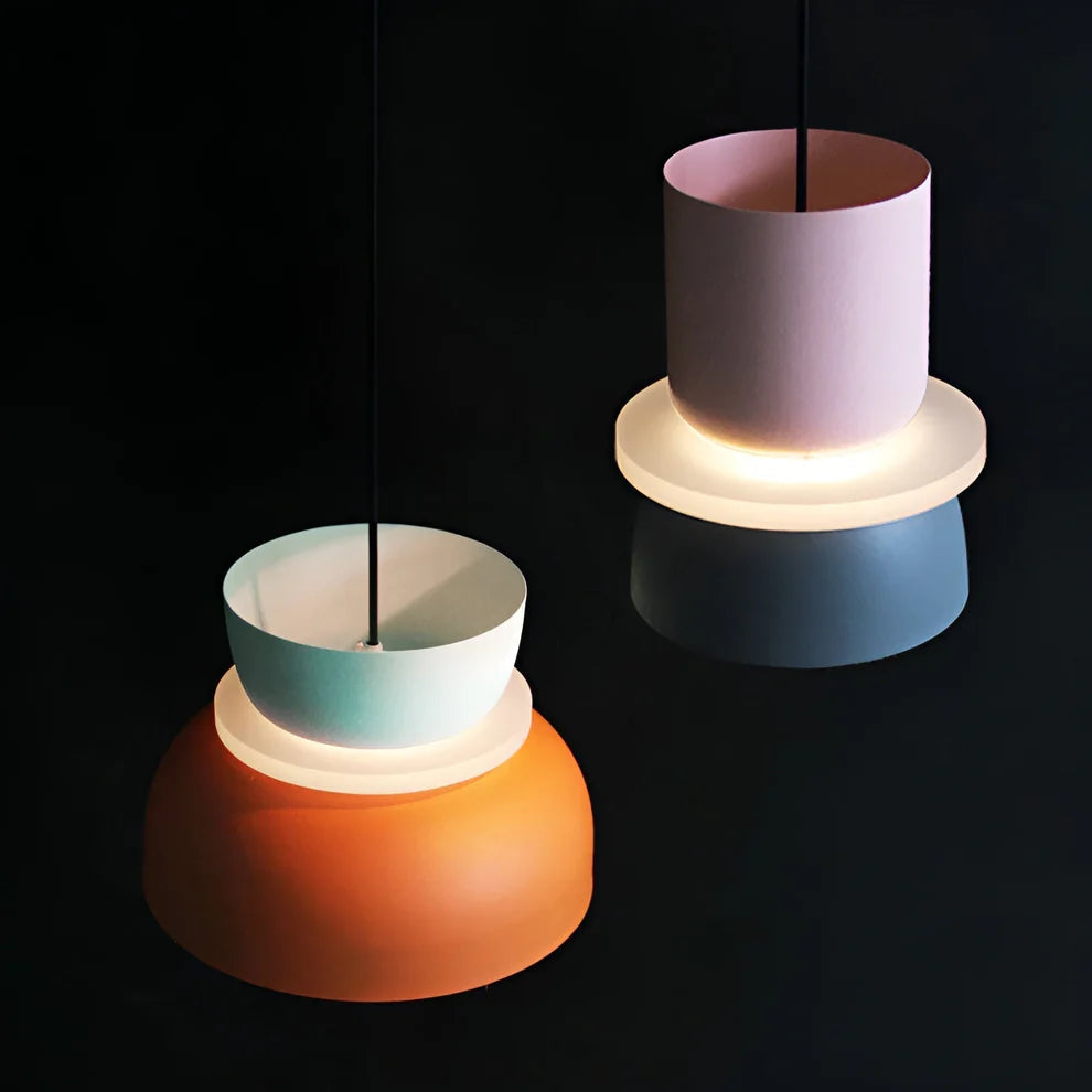 Lampa Wisząca w Stylu Skandynawskim z Pastelowymi Kolorami – Okrągła Lampa do Salonu i Nad Stół z Technologią LED 6