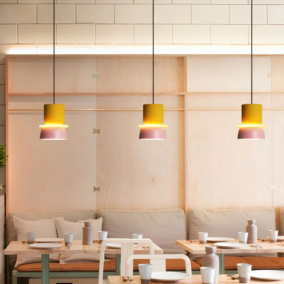Lampa Wisząca w Stylu Skandynawskim z Pastelowymi Kolorami – Okrągła Lampa do Salonu i Nad Stół z Technologią LED 8