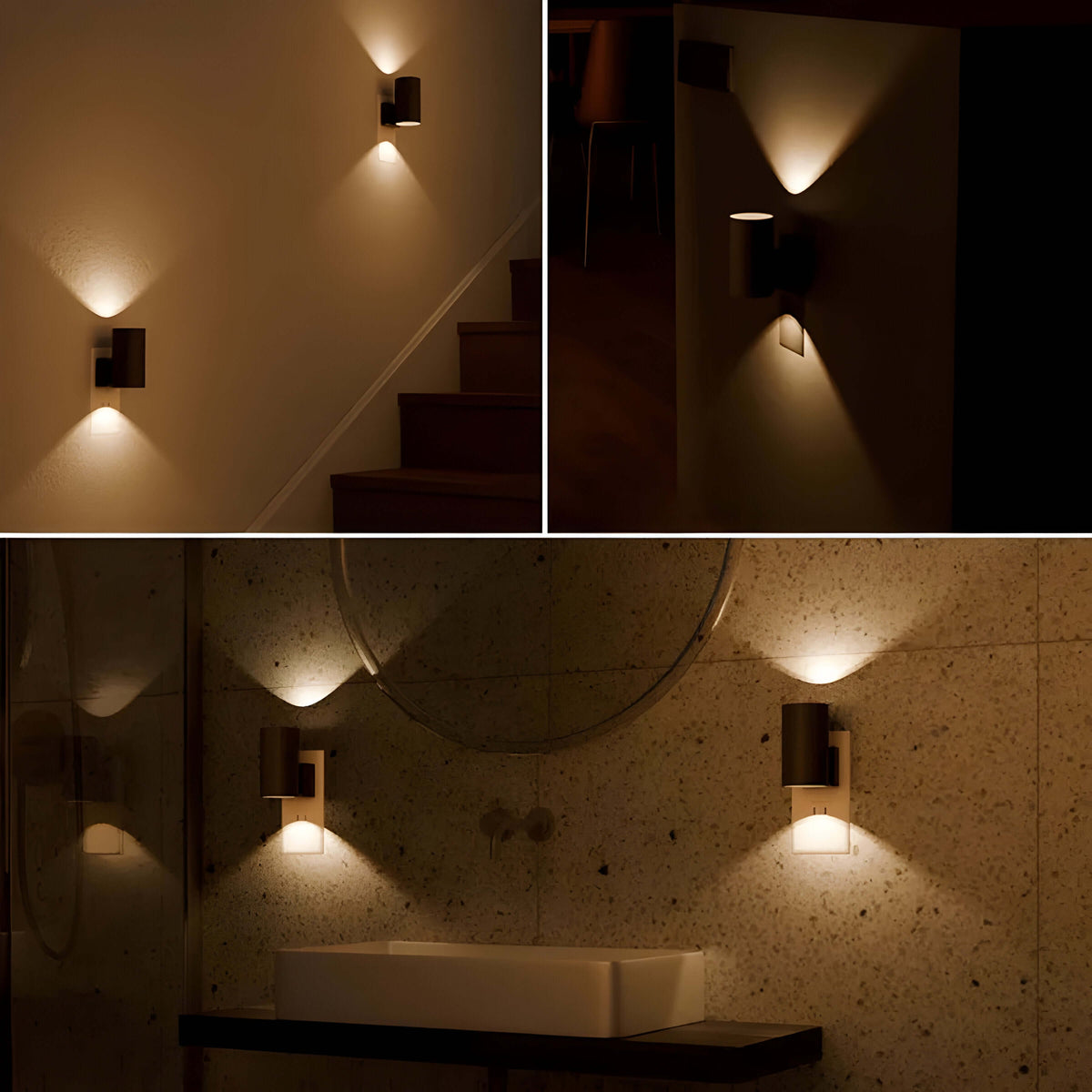 Lampa nocna LED z czujnikiem ruchu – Regulowana, energooszczędna lampka nocna do sypialni i korytarza, elegancki design 2