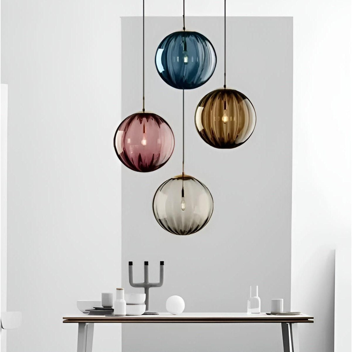 Lampa wisząca LED ze szkła – Nowoczesna lampa do salonu nad stół, elegancki design i łatwa instalacja 2