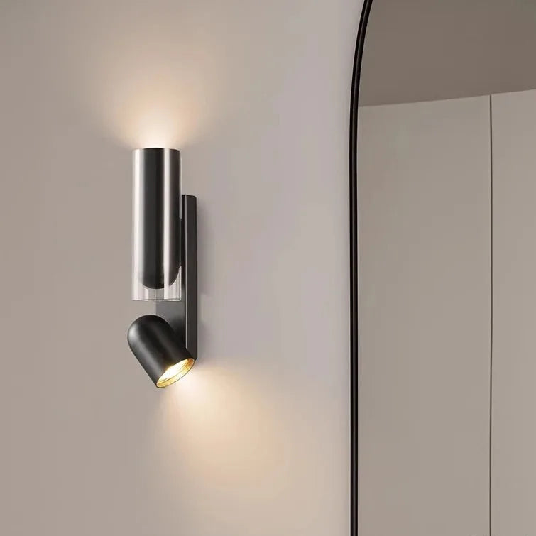 Lampka nocna LED – Nowoczesny kinkiet metalowy do sypialni, oświetlenie góra-dół, przytulna atmosfera 3