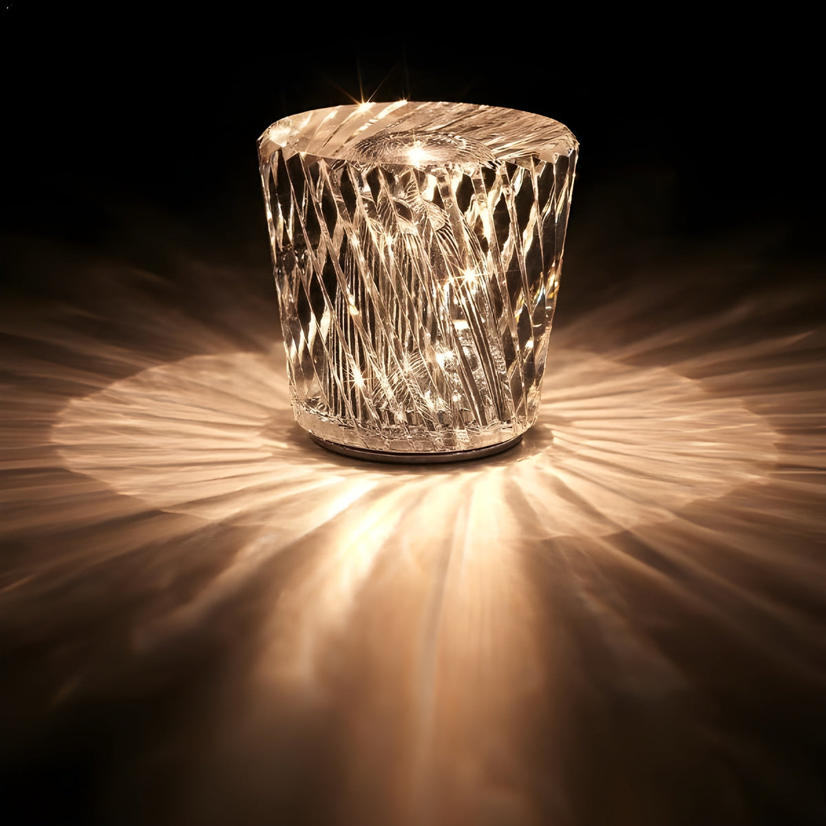 Luksusowa Lampka Stołowa LED Bezprzewodowa z Kryształowym Designem – Elegancka Lampa Stołowa Szklana do Wnętrz 10