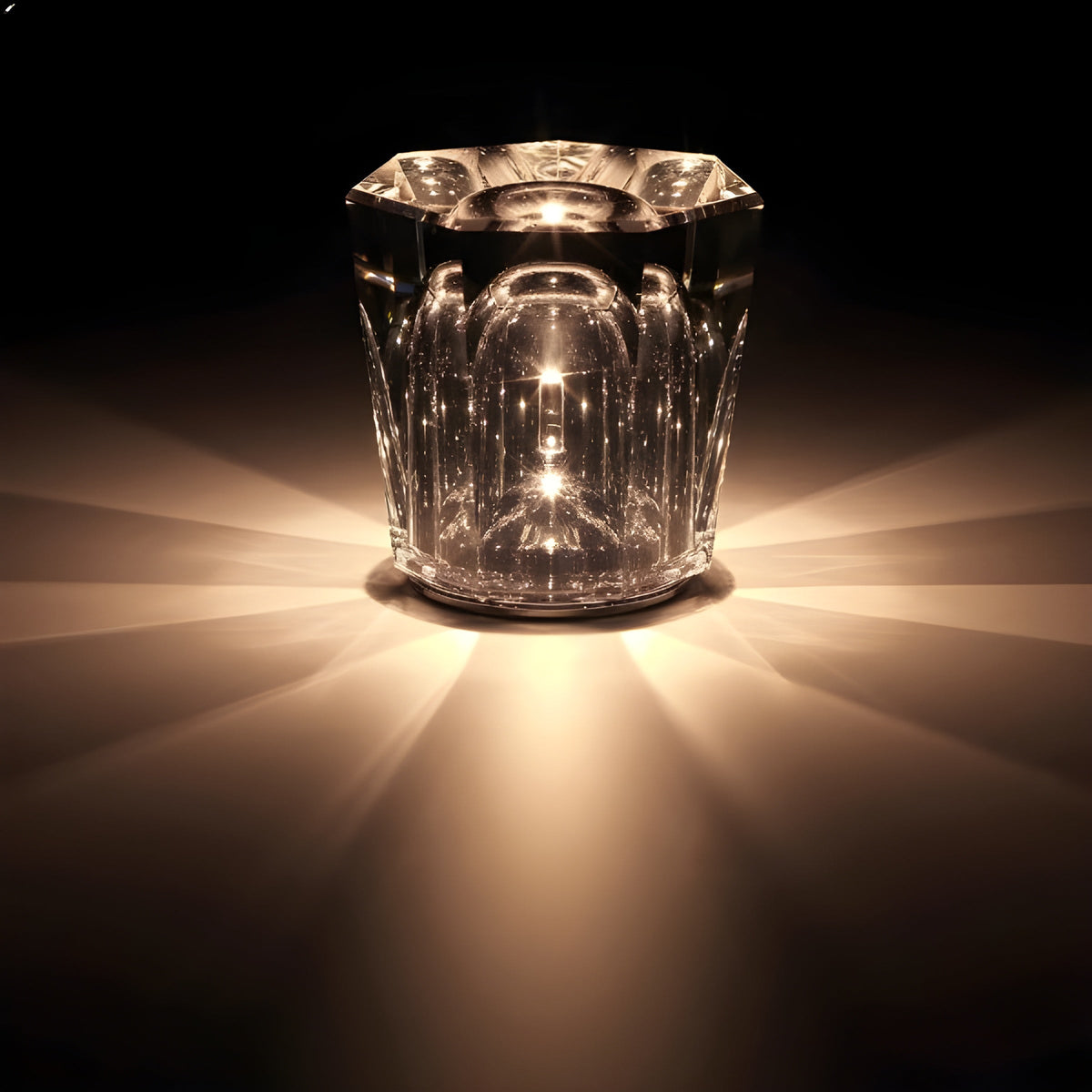 Luksusowa Lampka Stołowa LED Bezprzewodowa z Kryształowym Designem – Elegancka Lampa Stołowa Szklana do Wnętrz 9