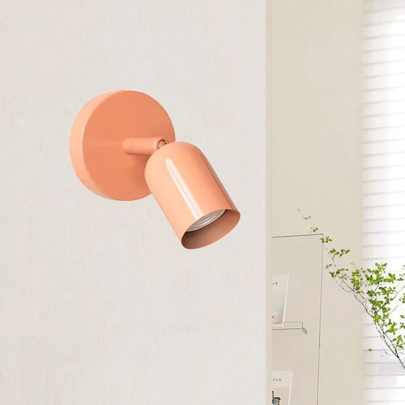 Minimalistyczna Lampa Ścienna w Pastelowych Kolorach – Kinkiet Ścienny LED 18x18 cm do Sypialni i Gabinetu 4