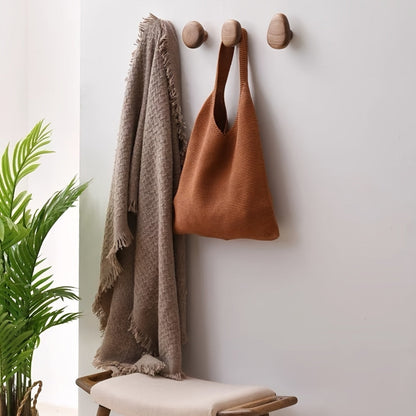 Naturalne drewniane wieszaki ścienne – ręcznie robione wieszaki do przedpokoju i łazienki | Stylowy i funkcjonalny design 3