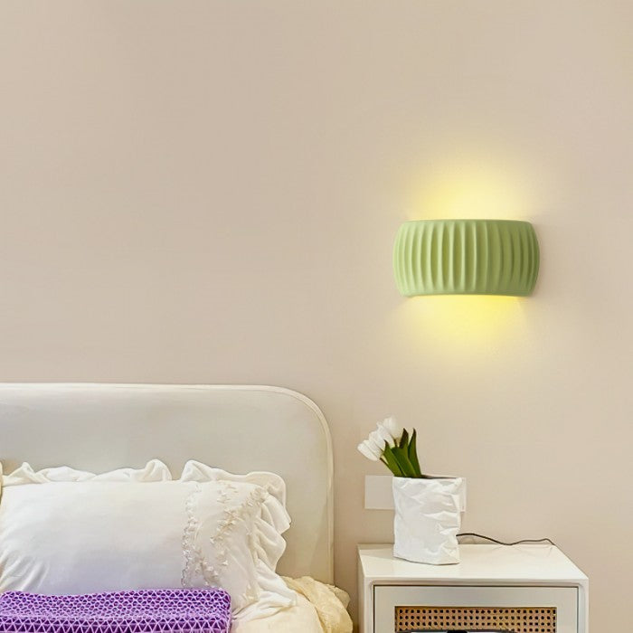 Nowoczesna Lampa Ścienna Art Deco z Żywicy, Kinkiet Ścienny w Trzech Kolorach, Miękkie Oświetlenie do Sypialni i Salonu 7