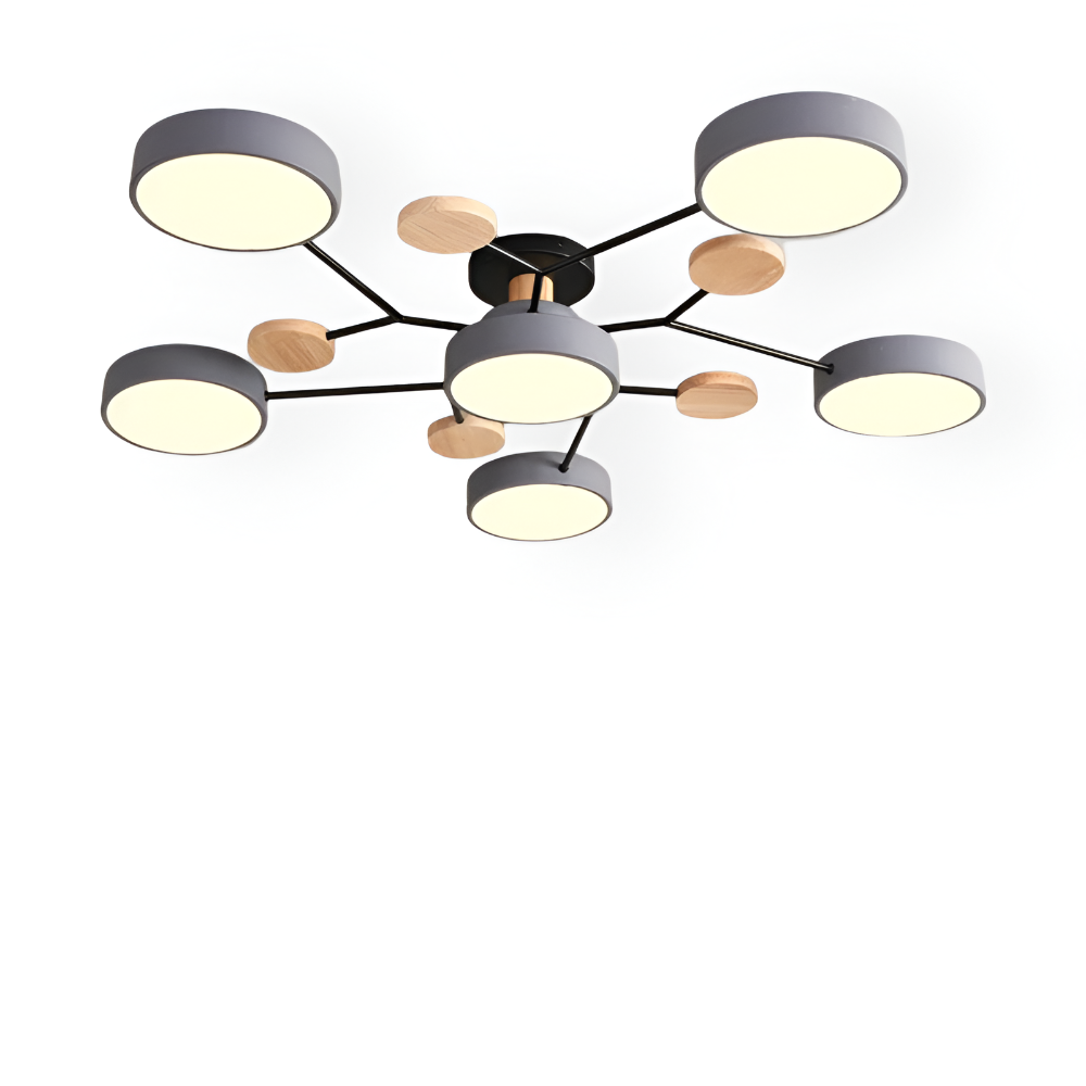 Nowoczesna Lampa Sufitowa LED z Regulacją Koloru – Elegancka Lampa do Salonu i Sypialni, Oświetlenie 800 Lumenów 0