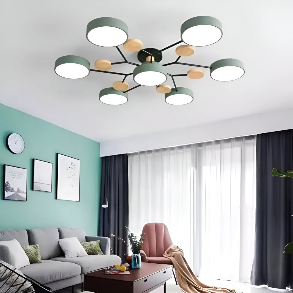 Nowoczesna Lampa Sufitowa LED z Regulacją Koloru – Elegancka Lampa do Salonu i Sypialni, Oświetlenie 800 Lumenów 1