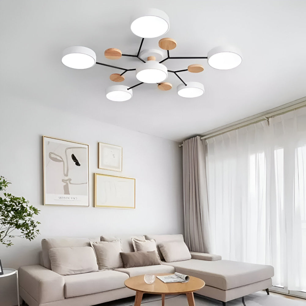 Nowoczesna Lampa Sufitowa LED z Regulacją Koloru – Elegancka Lampa do Salonu i Sypialni, Oświetlenie 800 Lumenów 2