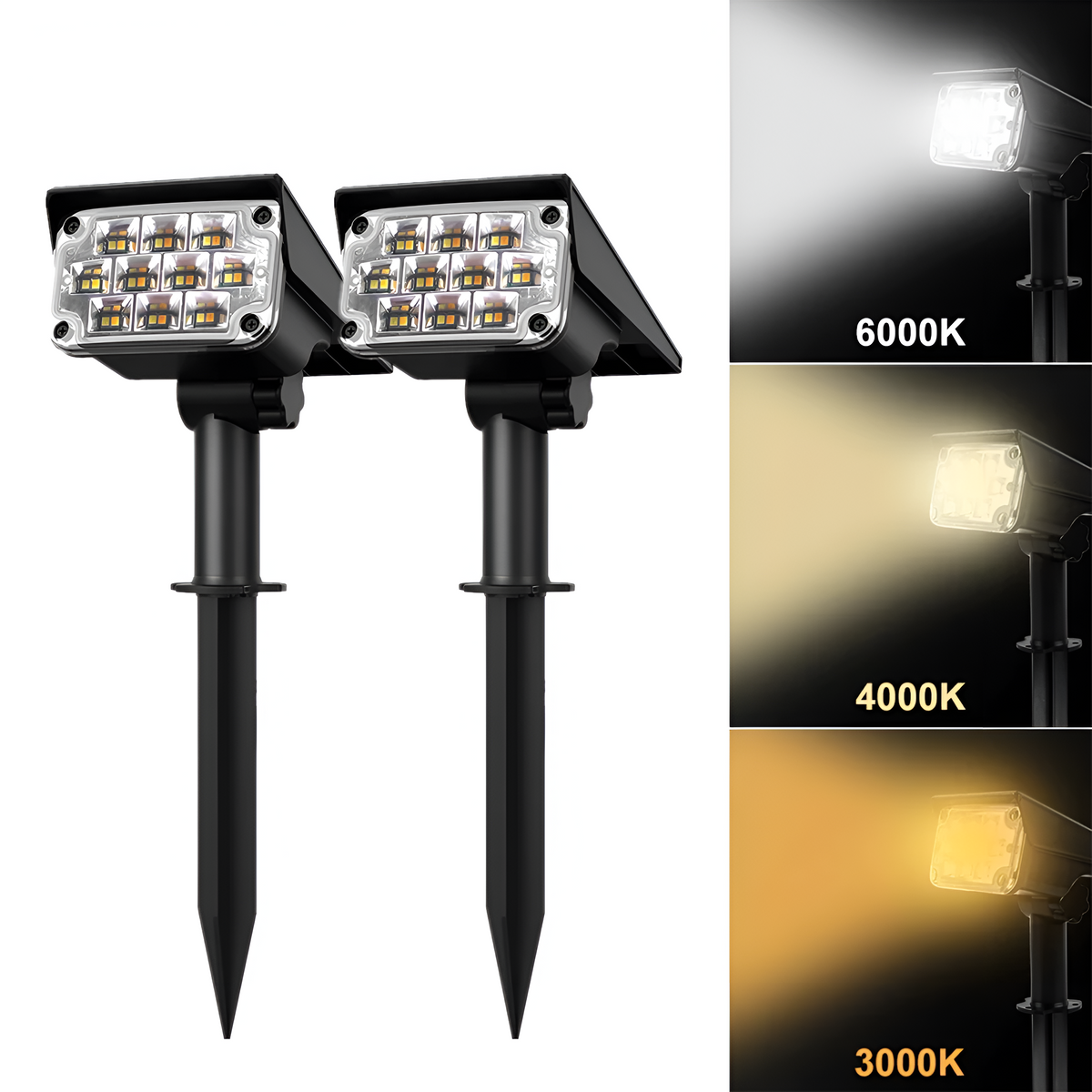 Nowoczesna lampa ogrodowa LED – Wodoodporna lampa słupek z czujnikiem zmierzchu, idealna do ogrodu i na taras 3