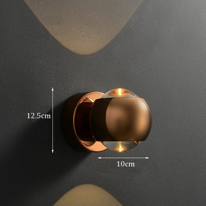 Nowoczesny Kinkiet Ścienny LED z Mosiądzu - Elegancka Lampa na Ścianę w Czarnym i Złotym Kolorze 8