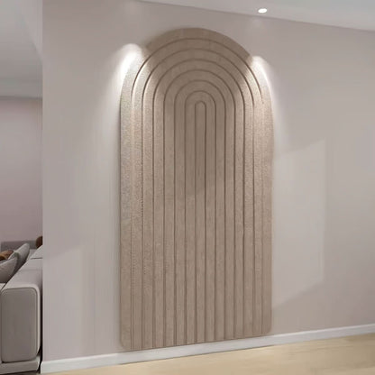 Filcowa tablica ogłoszeń 60x120 cm w falowanym kształcie – kolor ciemny camel