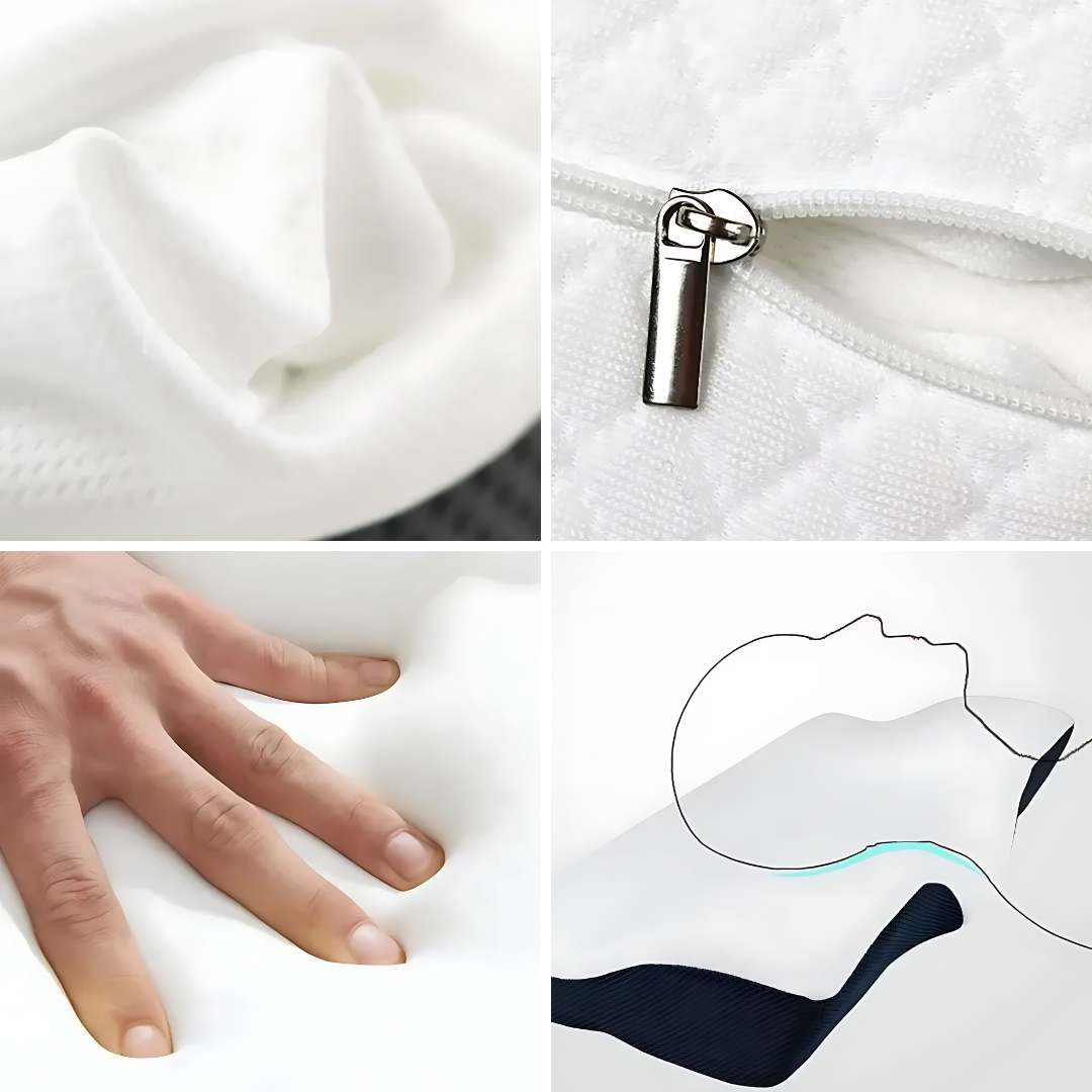 Poduszka Ortopedyczna do Spania z Memory Foam – Ergonomiczna Poduszka na Bok, Wsparcie dla Szyi, Redukcja Bólu, Standardowy Rozmiar 4
