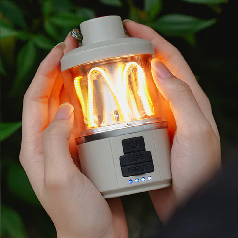Przenośna Lampa Kempingowa z Regulacją Jasności i Ładowaniem USB – Wodoodporna Lampka Kempingowa 3W, Stylowy Design, Długi Czas Pracy 3