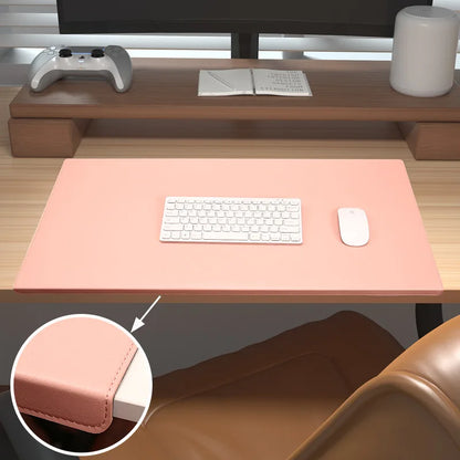 Podkładka pod mysz i klawiaturę z ekoskóry – kolor czarny