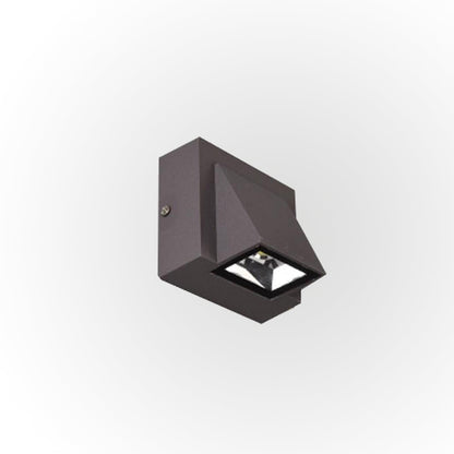 Geometryczna lampa ścienna zewnętrzna LED z czujnikiem ruchu – widok ogólny