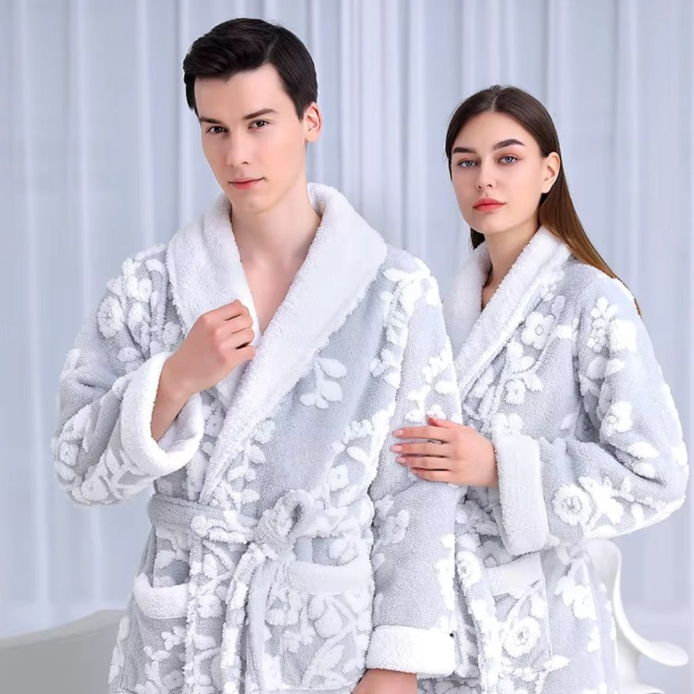 Dwuwarstwowy szlafrok damski męski do loungewear