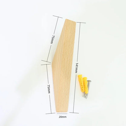 Stylowy wieszak ścienny w kolorze czarnego orzecha – elegancki wieszak na ubrania do przedpokoju i na korytarz, minimalistyczny design 6