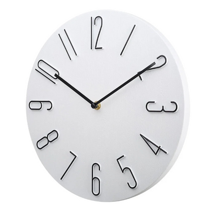 Zegar Ścienny Czarny z Cichym Mechanizmem – Stylowy Zegar na Ścianę do Salonu, 30 cm 2