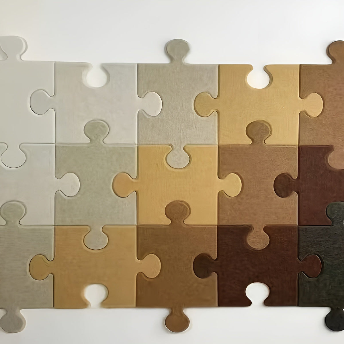 Filcowe Naklejki Ścienne Puzzle (15 szt.) – Elegancka Dekoracja do Salonu, Sypialni i Ściany TV - Dom