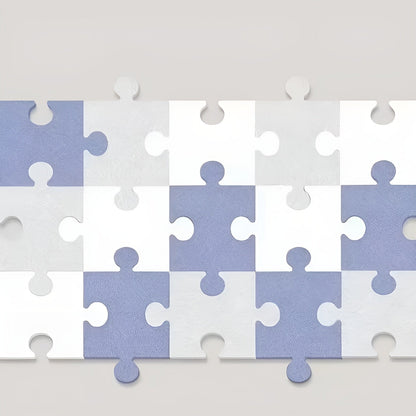 Filcowe Naklejki Ścienne Puzzle (15 szt.) – Elegancka Dekoracja do Salonu, Sypialni i Ściany TV - Dom